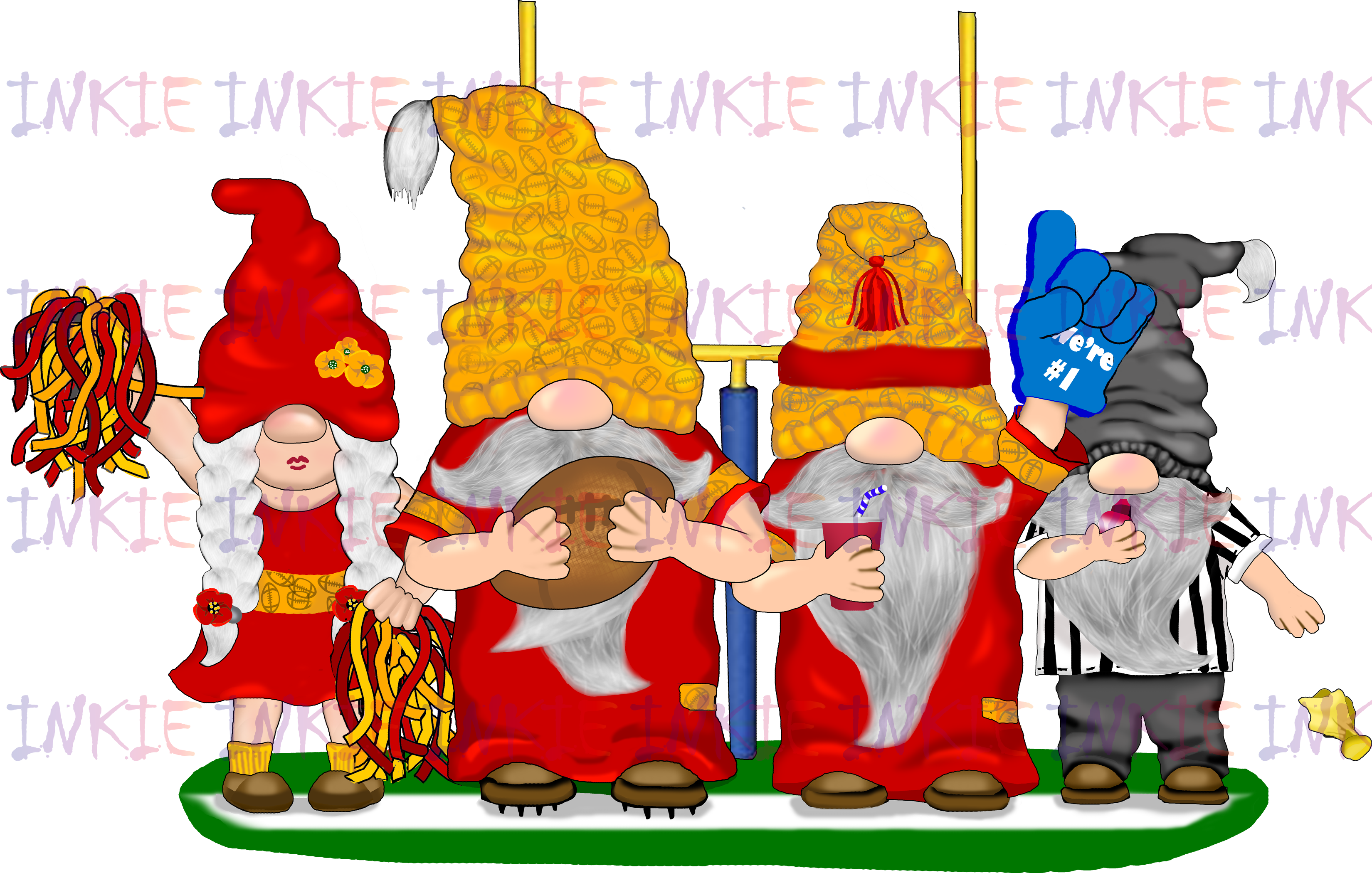 Football Gnomes with AFC Colors